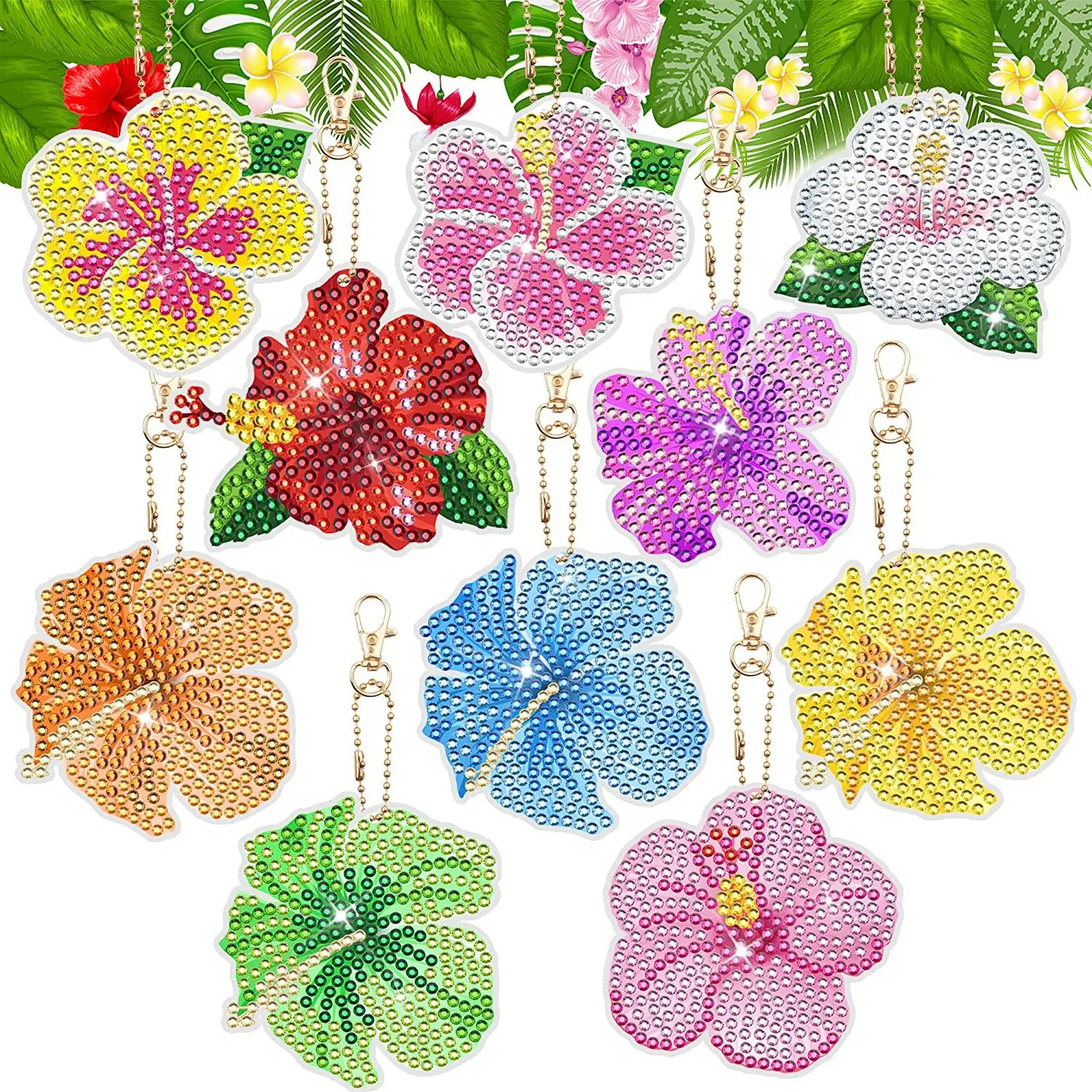 Daisy Sunflower Flowers Diamon – обзор и цена Resin Art Keychain