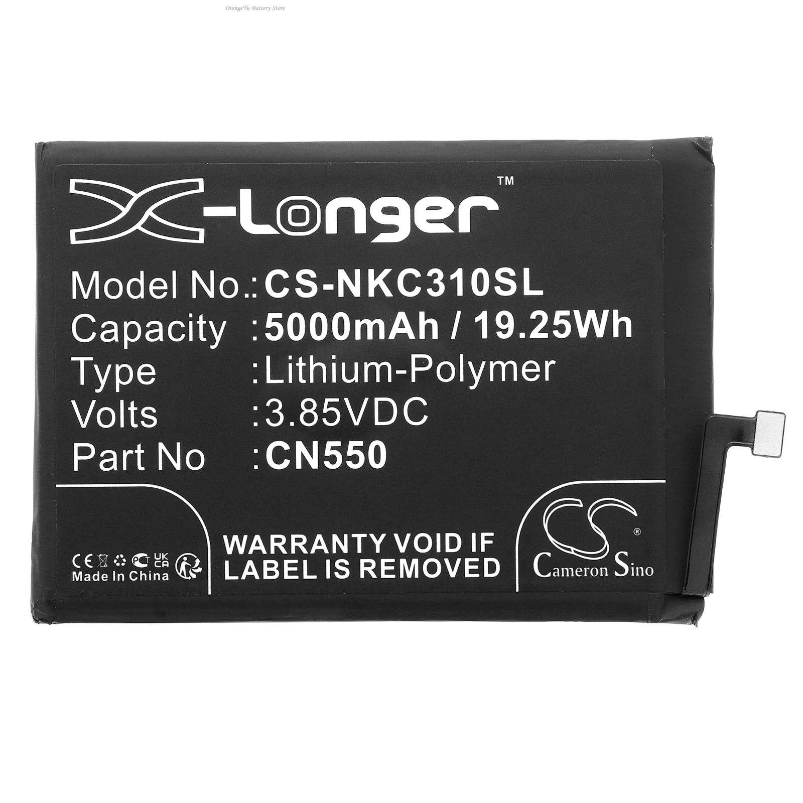 Cameron Sino 3.85V 5000mAh Mobile, SmartPhone Battery CN550 for Nokia G22, C31 +TOOLS KIT
