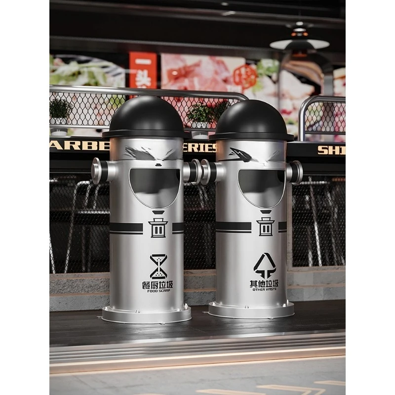Industrial style retro camp trash can outdoor creative oil can fire hydrant garbage storage bucket