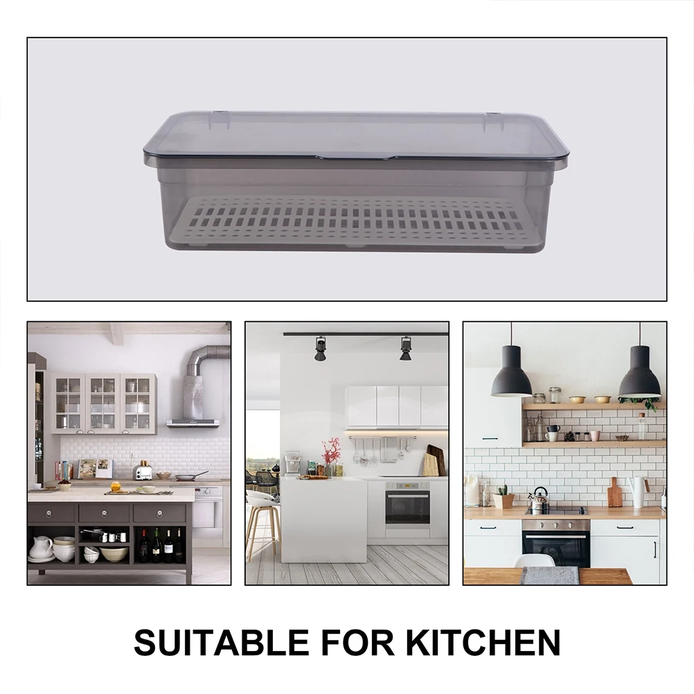 

2 Pcs Cutlery Storage Box Silverware Drying Rack Utensil Container PP Chopstick Holder Kitchen Organizer With Lid Drainer Tray