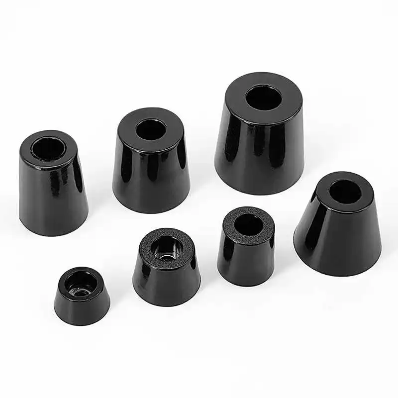 Black Rubber Foot Pad21-35mm Shock-Absorbing Anti Slip Furniture Foot Pad Table and Chair Leg Protection Coer Furniture Hardware
