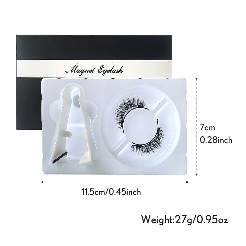 Ciglia magnetiche Ciglia individuali Ciglia finte ricce con magneti Adesivo forte riutilizzabile per il trucco delle donne