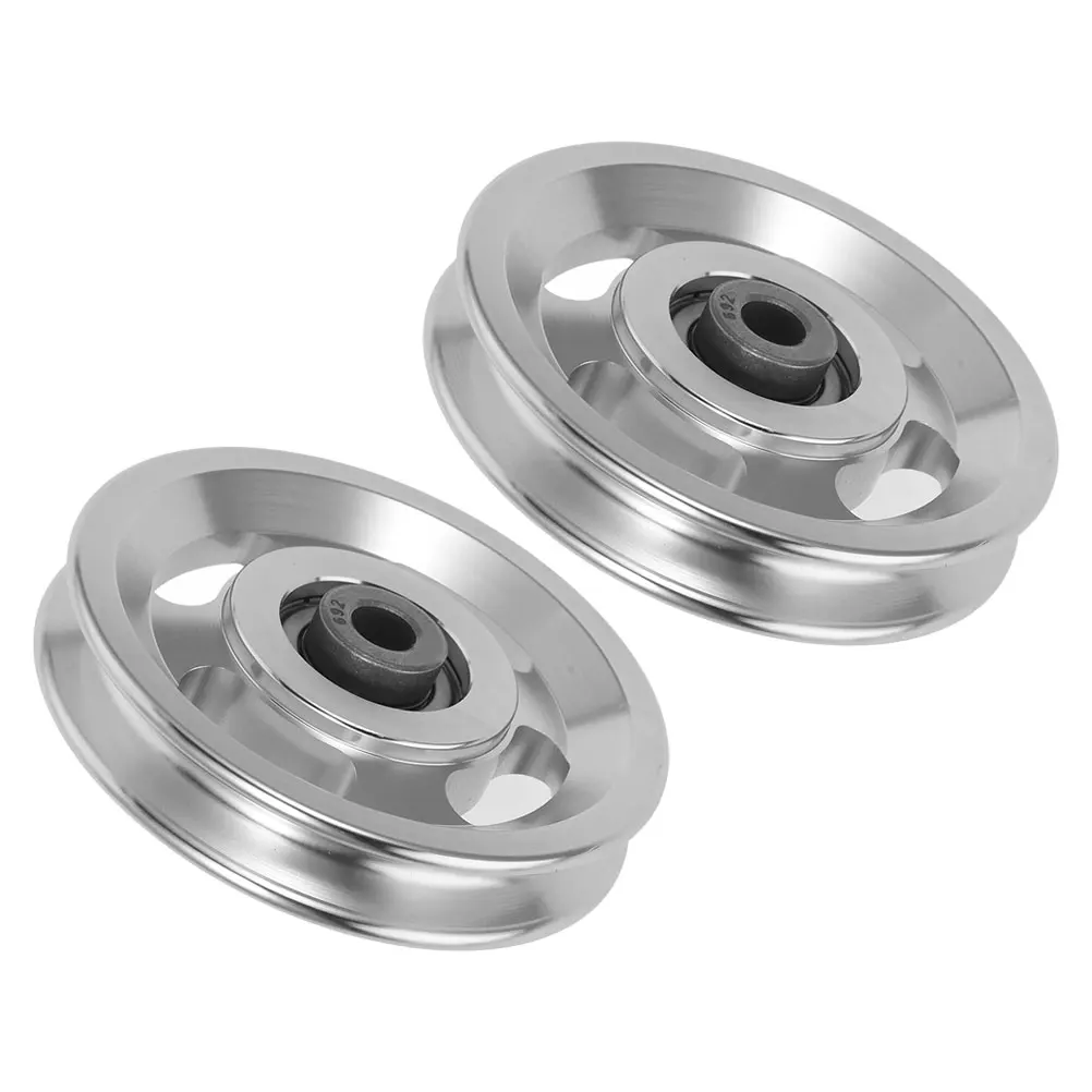 

2pcs Aluminum Alloy Pulley Bearing Wheel for Gym Machine Corrosion Resistant Silent Multifunctional Home Gym Replacement Parts