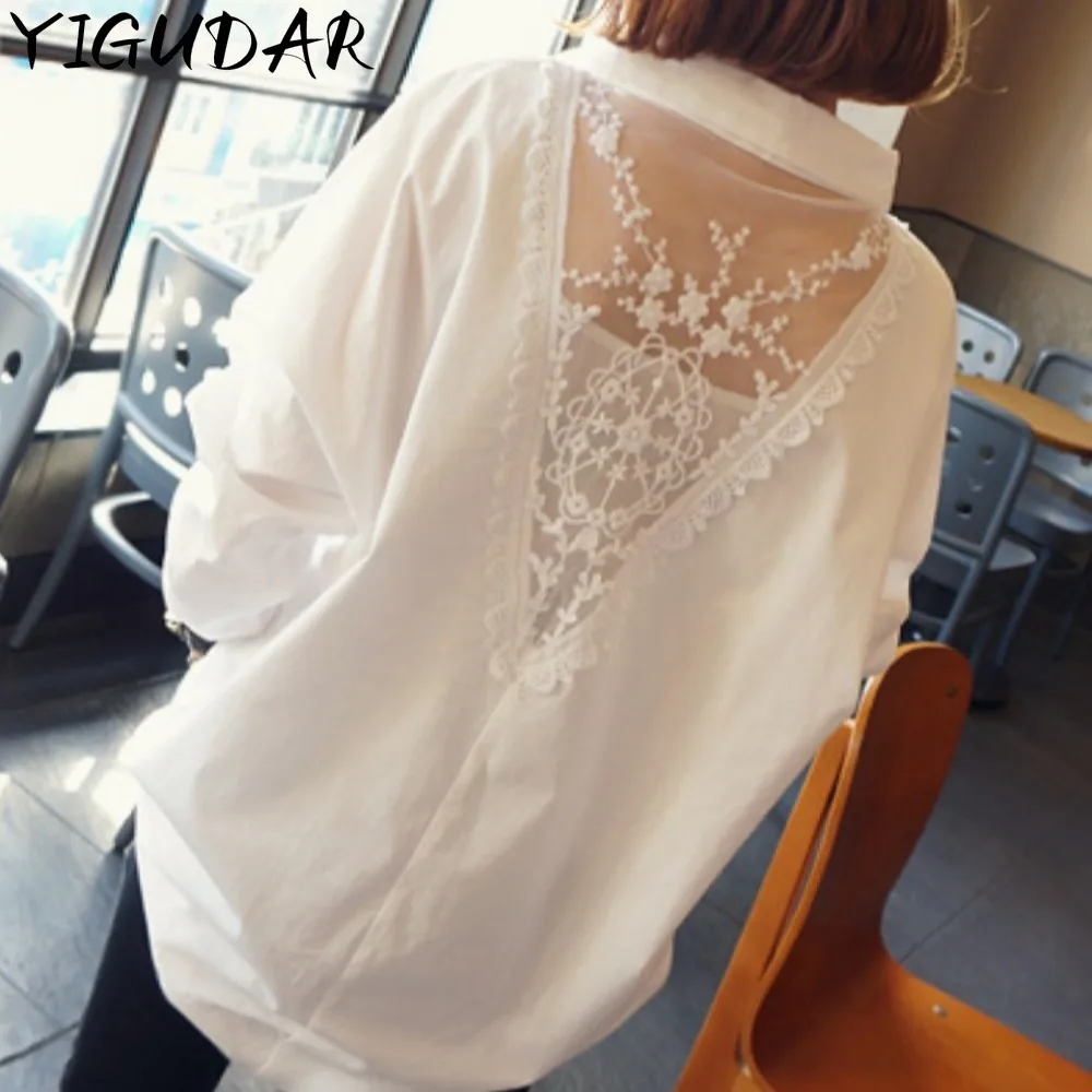 Basic Commuter Fashion Versatile Korean version Loose Blouse Fashion Oversized Long-sleeved Design Sense Short Women's Shirt