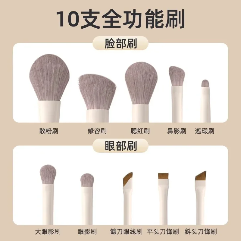 Makeup Brush Set Eyeshadow    Concealer Grooming Nose Shadow Loose Powder Blade   Novice Full Set of