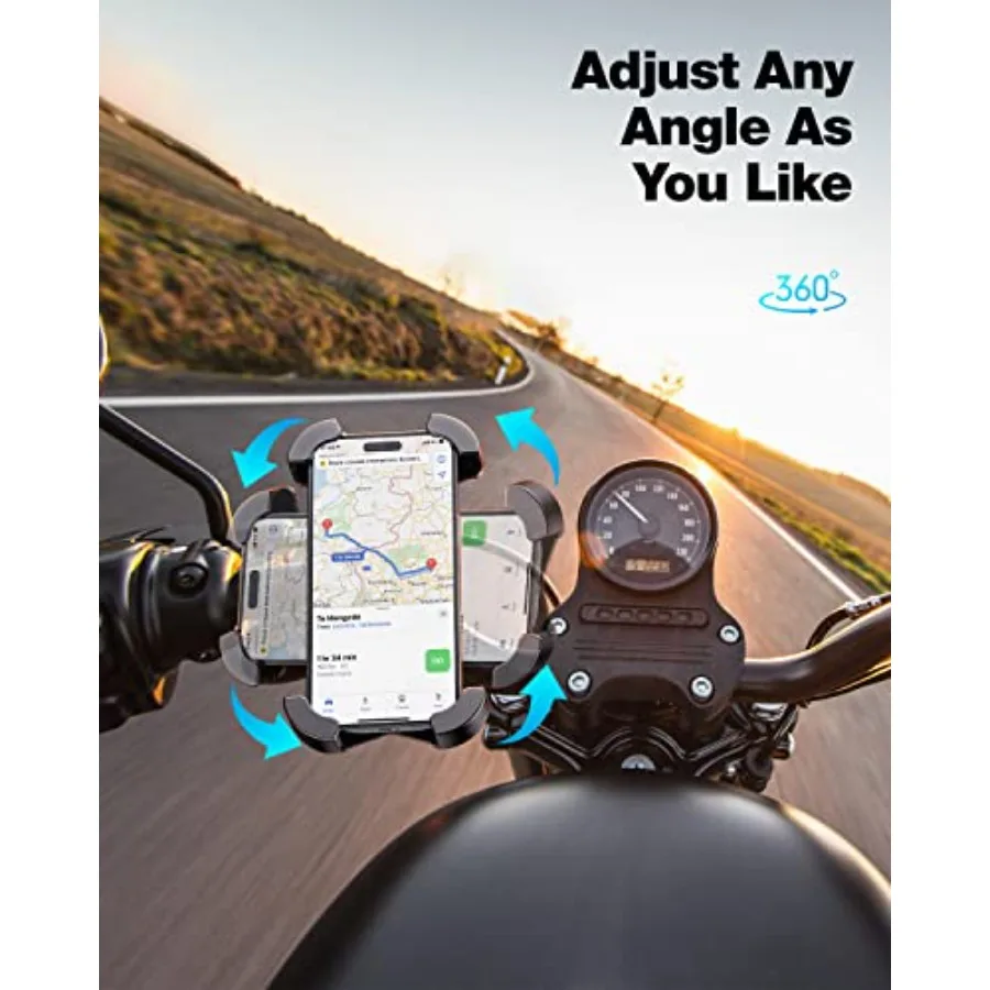 Универсальное велосипедное крепление для телефона для езды на мотоцикле: прочная и безопасная конструкция с управлением одной рукой, регулировка вращения на 360° Integ
