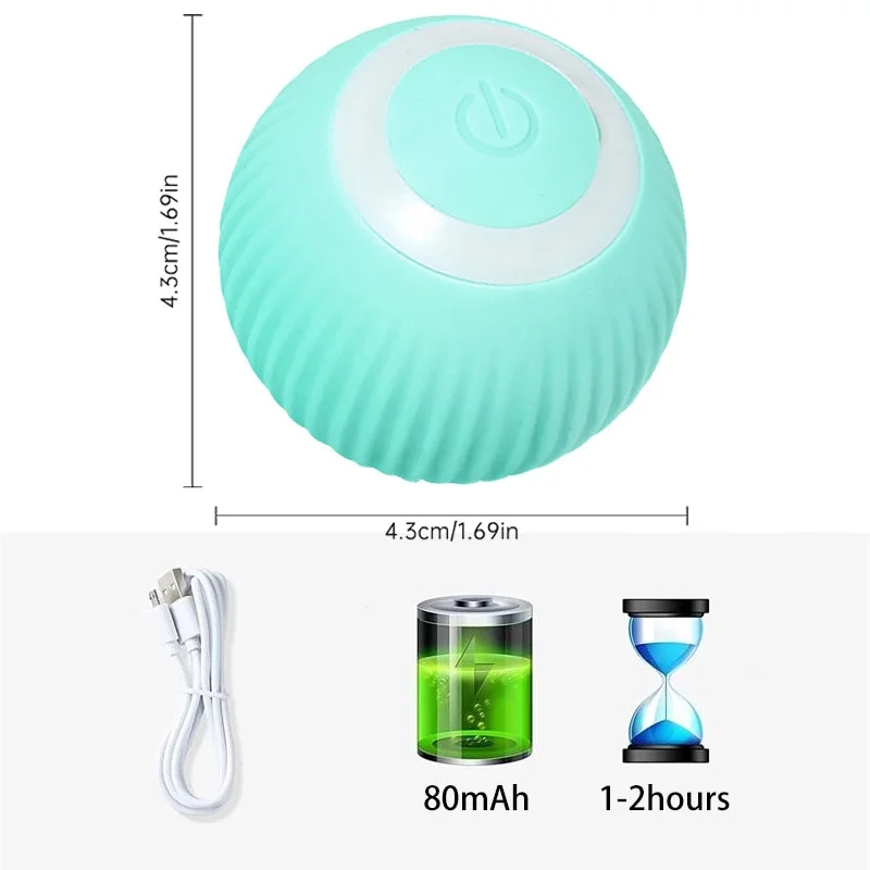 Electric Cat Ball Toys Automatic Rolling Smart Cat Toys Interactive Cats Training Self-moving Kitten Toys Indoor Playing Game