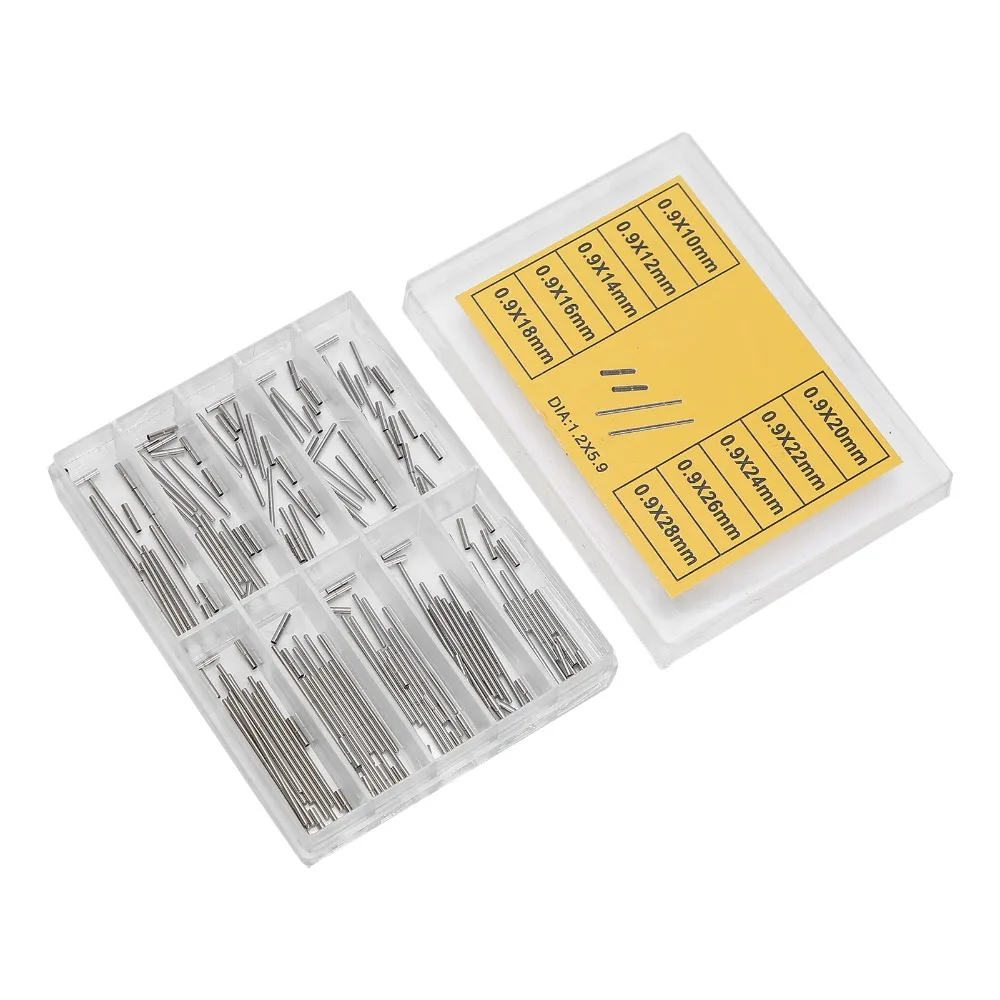 Stainless Steel Watch Strap Tubes Pins Alloy Material Separate Compartments Watch Repairing Tool Watchband Tubes Pins
