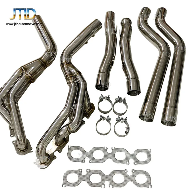 

JTLD Stainless Steel Exhaust Header Manifold For Mercedes Benz W204 C63 AMG Long Tube Downpipe