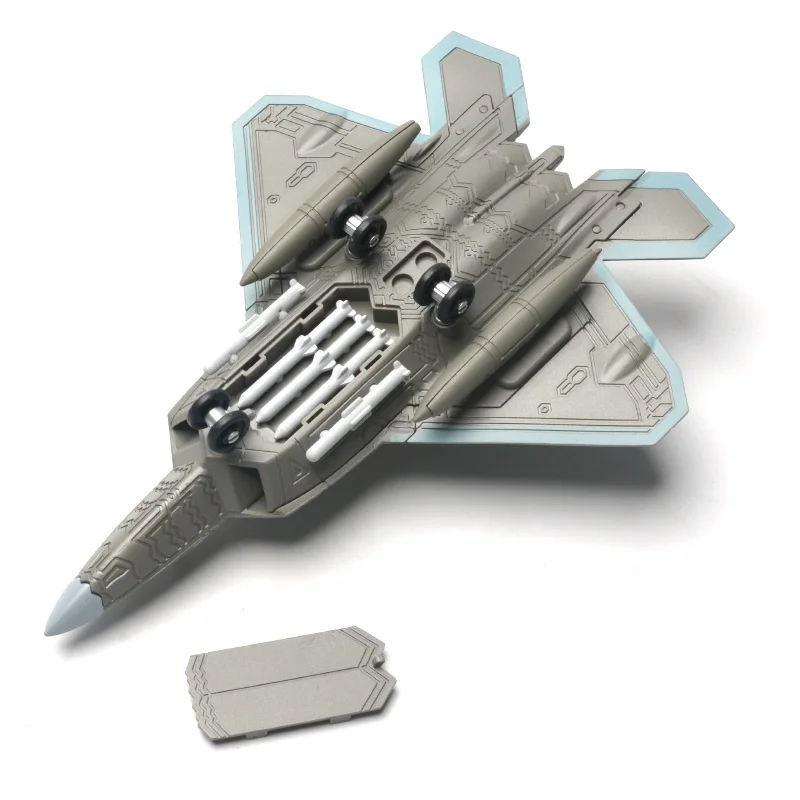 1:100 The F-22 Stealth Fighter Model Creative Military Series Building Blocks Home Decor Assembled Toys For Boys Christmas Gifts