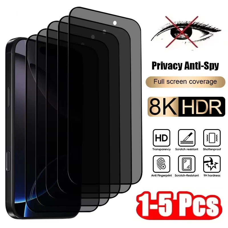 1-5 Stück Sichtschutzfolie für Xiaomi Poco X7 Pro X8 Pro Max X6 M6 F3 F4 GT X3 X5 X3 NFC Anti-Spy-Glas für Poco F6 M7 M3