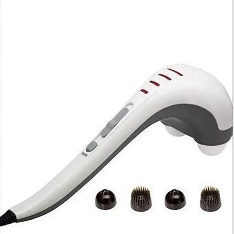 Electric Double Head Massager Dolphin Shape Neck Waist Back Legs Acupoints Hit Massage Hammer Comb Hair Care Stick Household