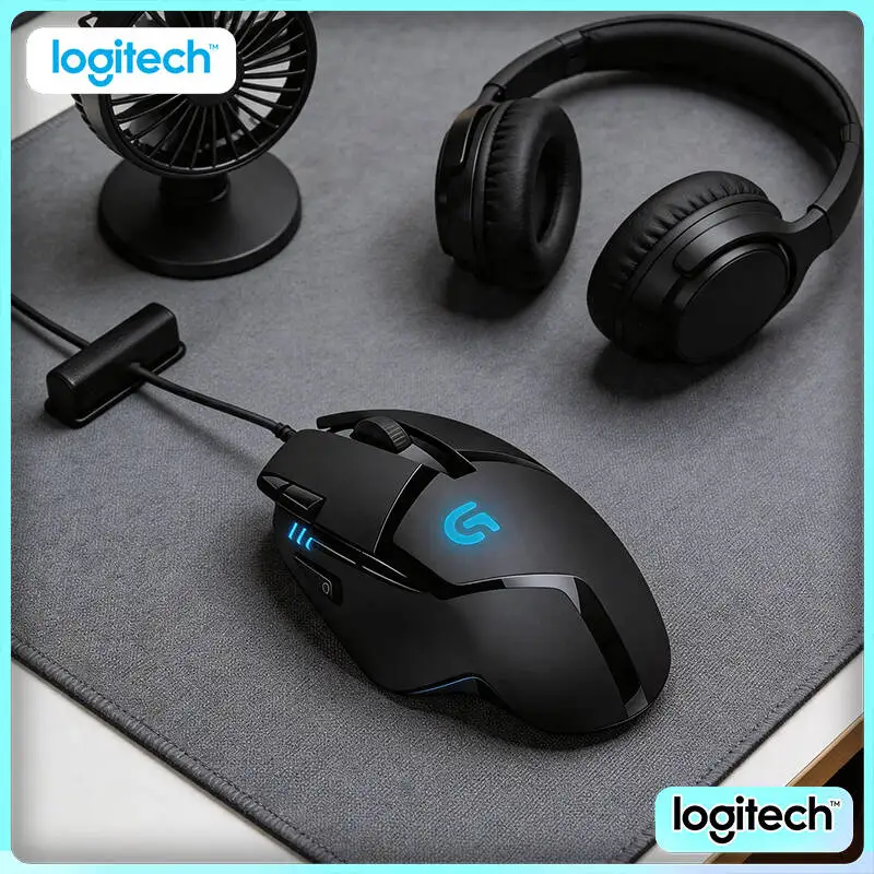 Ratón para Juegos Logitech G402, Procesador de 32 Bits, 500+ DPI, 20 Millones de Clics, Agarre Antideslizante para Partidas Competitivas