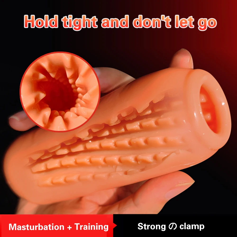 Male Masturbator Cup Soft Pussy Sex Toys Transparent Vagina Adult Endurance Exercise Sex Products Vacuum Pocket Cup for Men 18+