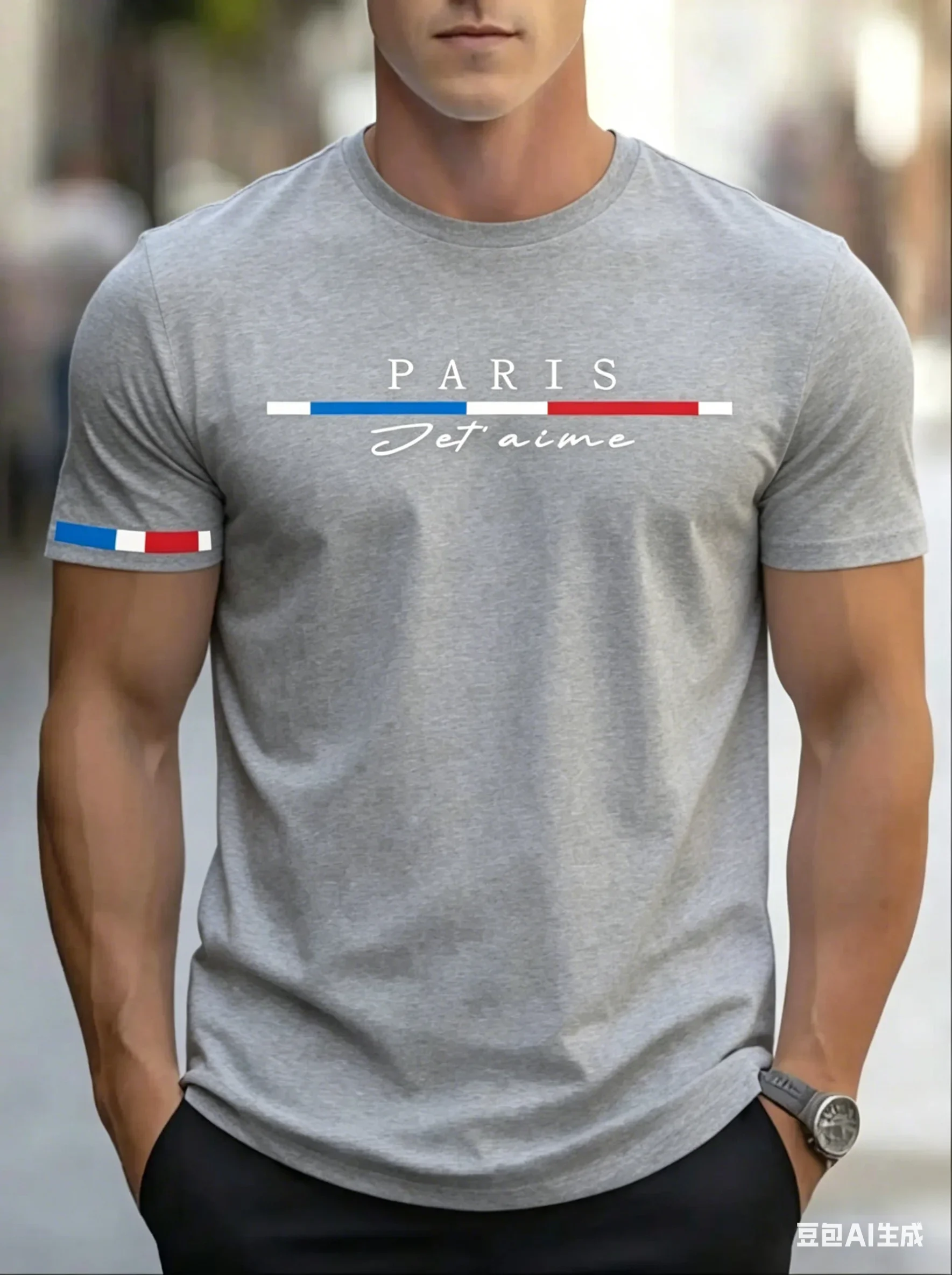 Summer children's T-shirt with round neckline 3D three-dimensional letter print short sleeves breathable sporty and casual style