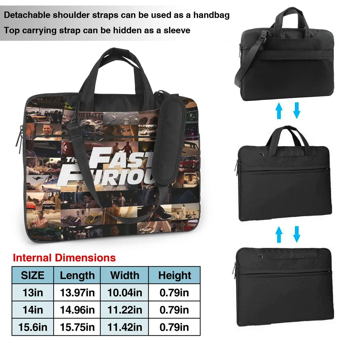 Fast And Furious - Legends - Tribute Laptop Bag Protective Case Computer Bag 13 14 15.6 Crossbody Notebook Pouch For Macbook Air