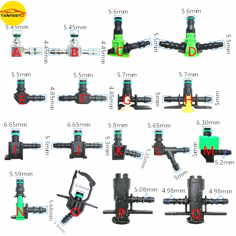 5PCS Diesel Fuel Pipe Return Connect Joint for Some Jiangling Ford New Full Shuntu Ruiou V362 Weichai Isuzu