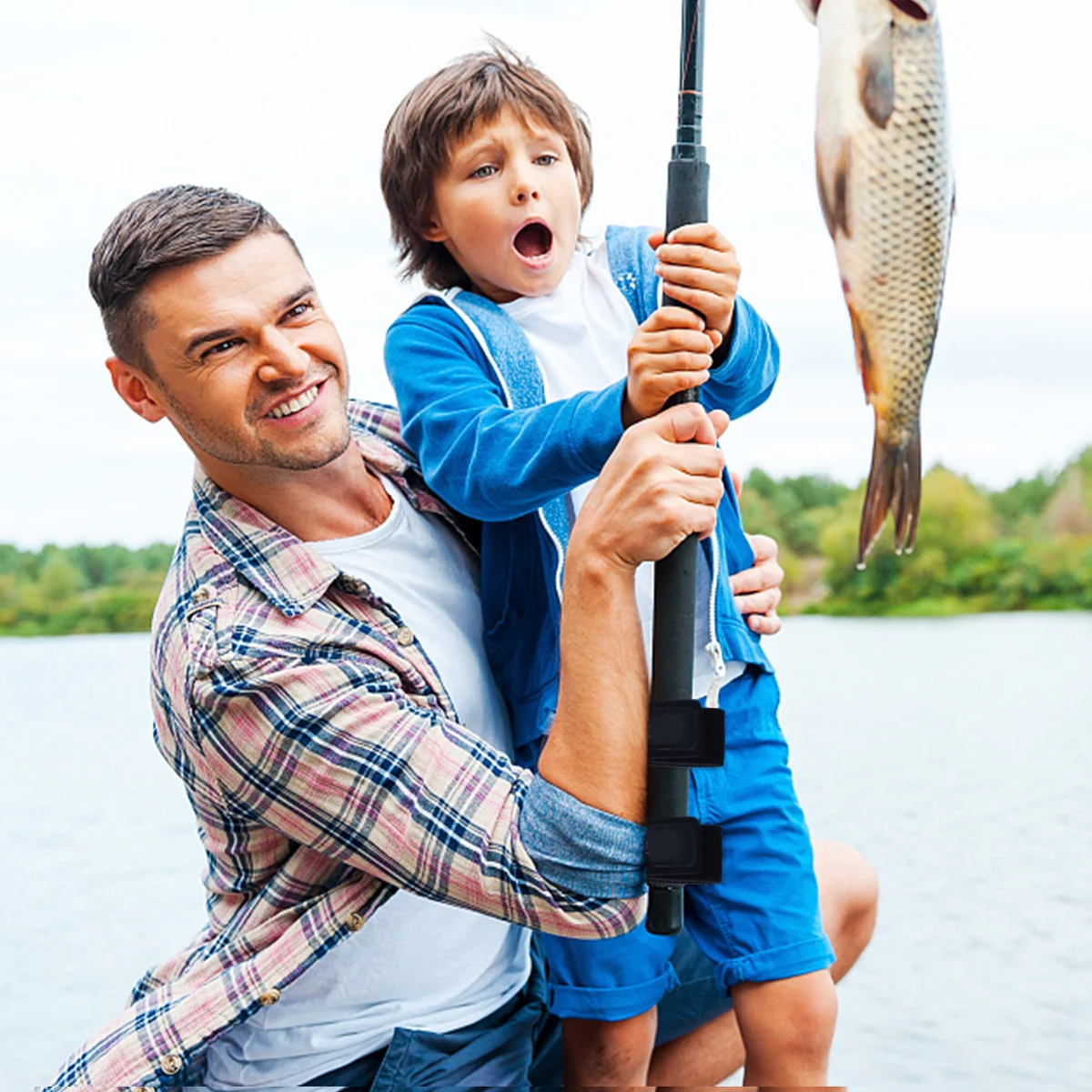 

1Pair Adjustable Elastic Fishing Rod Tie Straps Durable Bands for Portable Rod Ties Outdoor Fishing Tackle Fastening Strap