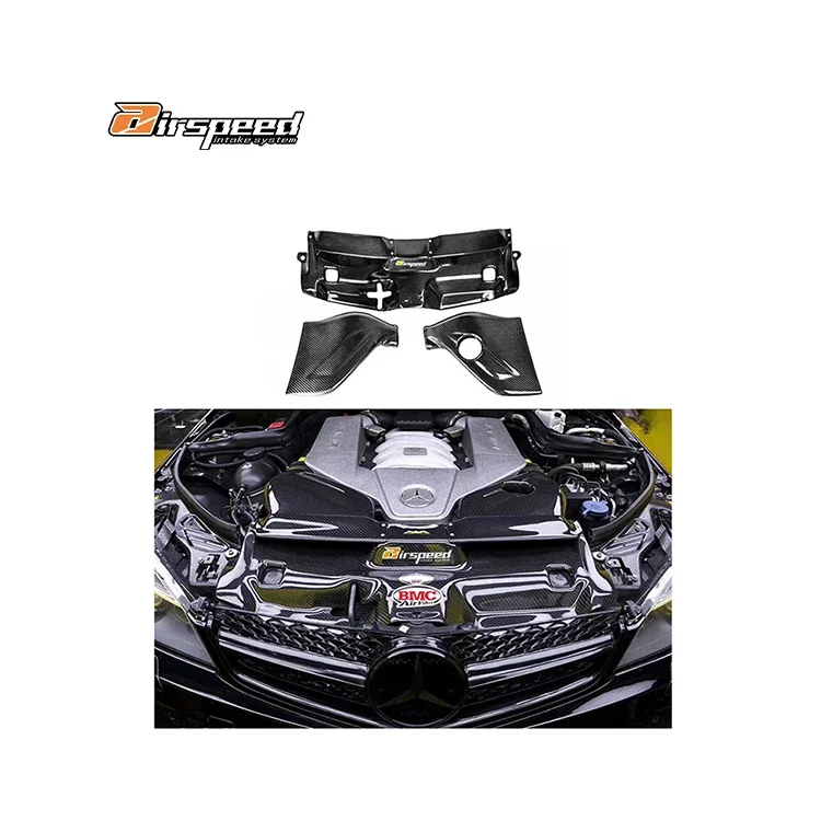 

C63 W204 Airspeed Brand Perfect Accessories Pneumatic 100% Dry Carbon Fiber Cold Air Intake System