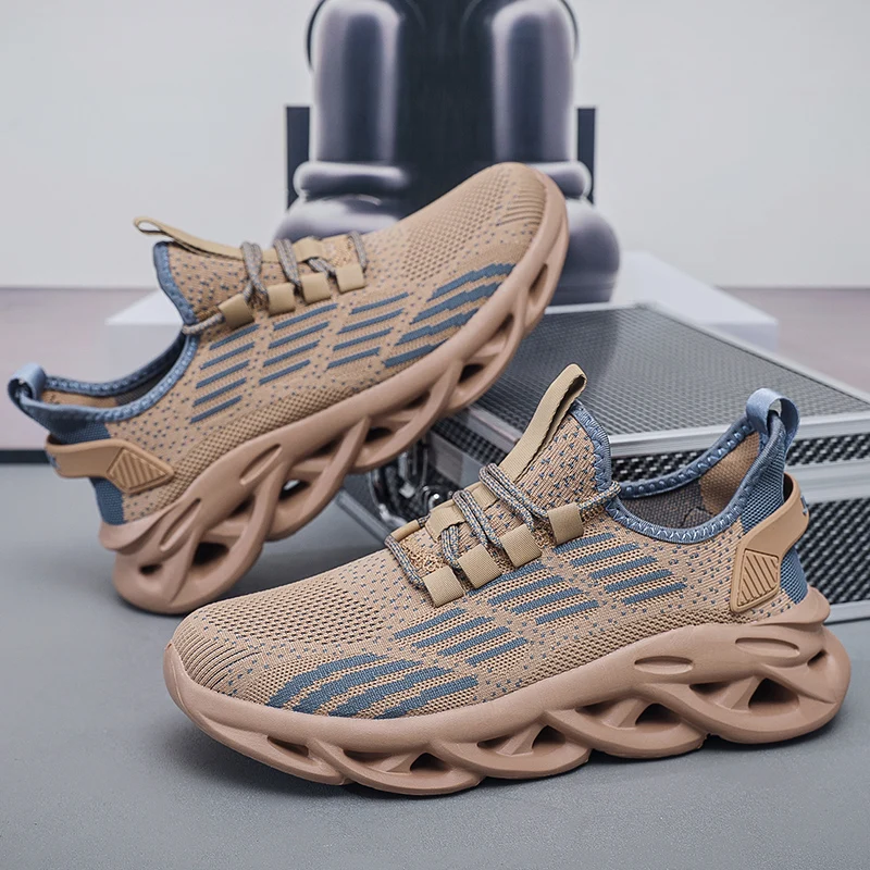 

Men Sports Shoes New Mesh Breathable Soft Sole Rebound Lightweight Outdoor Jogging Tennis Shoes High-quality Running Shoes