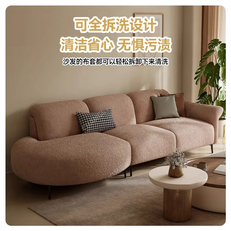 Different arc Venice can be fully dismantled and washed fabric sofa small apartment living room