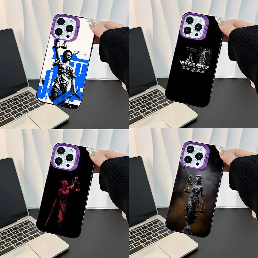 

Law Lawyer Judge Phone Case For iPhone 17,16,15,14,13,12,11,Pro,XS,Max,Plus,Mini,SE4,E Purple Matte Shockproof Cover