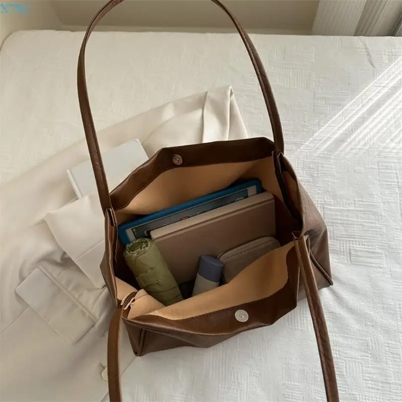 

X7XC Женская сумка из искусственной кожи подмышками Большая вместительная сумка через плечо Женская сумка-шоппер