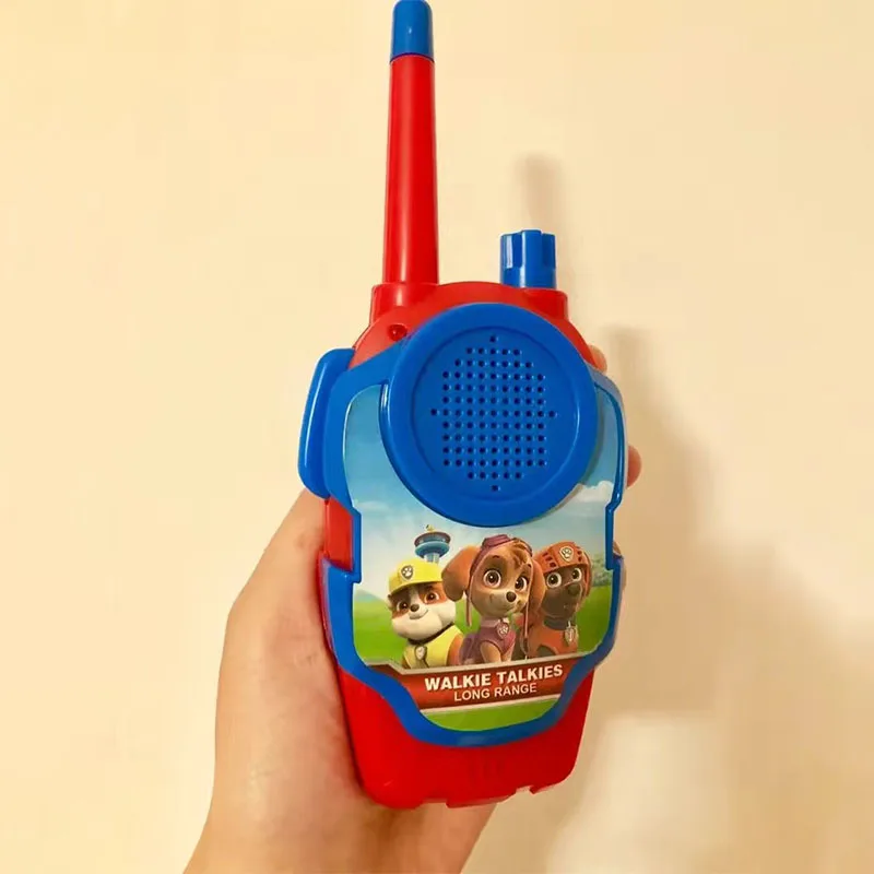 mini upgraded noiseless walkie talkie200 meter anti-interference 2 sets of children\'s cartoon parent-child toys, outdoor game