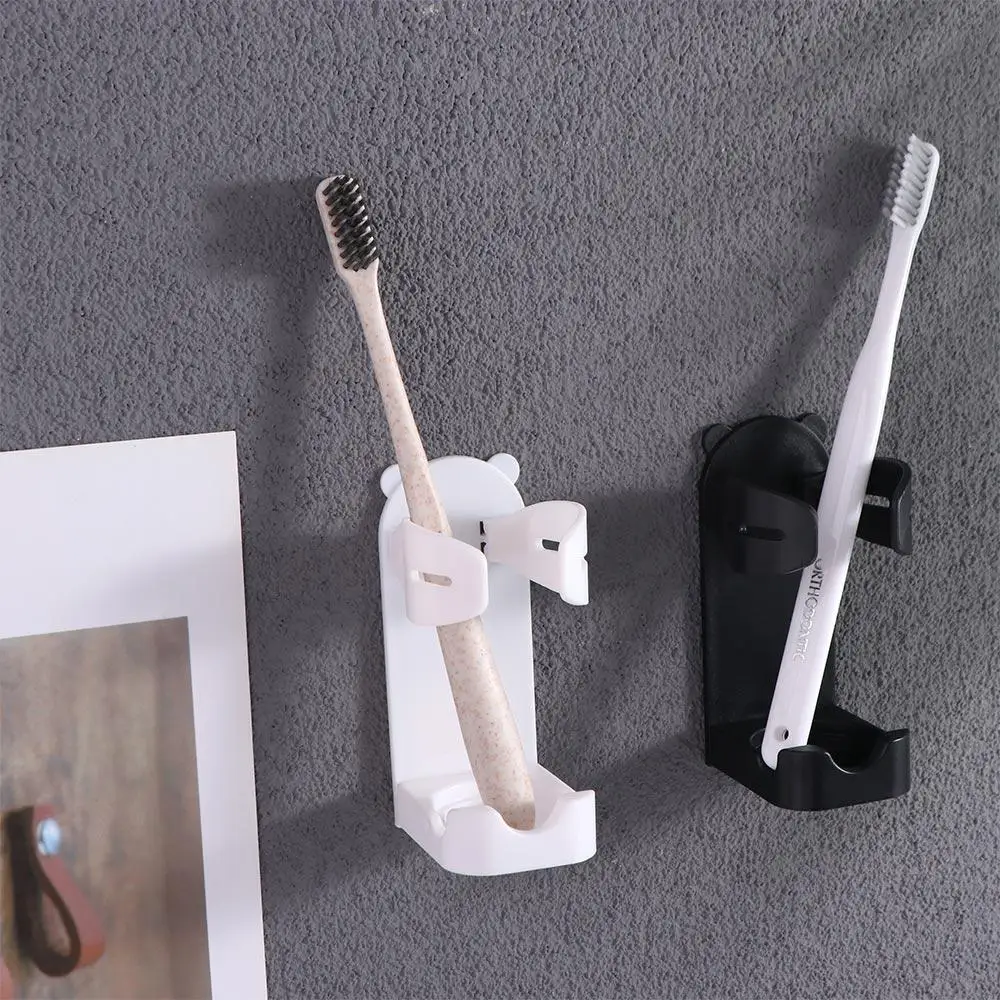 

Plastic Wall Mounted Razor Rack Non Perforated Self-Adhesive Razor Holder Adjustable Space Saving Facial Cleanser Organizer