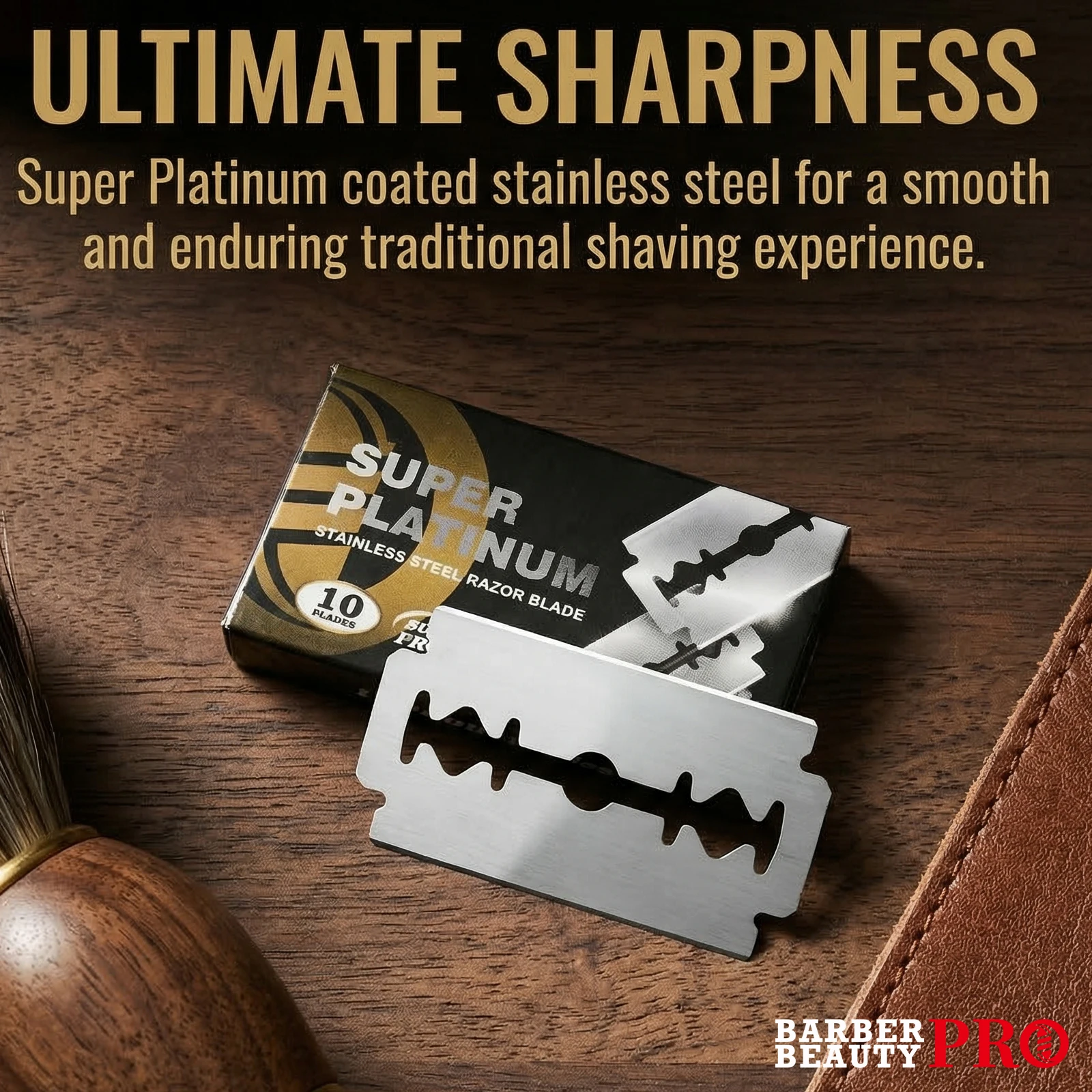 10/20/50/100Pcs Double Edge Stainless Steel Razor Blades - Platinum Coated, Smooth Shaving, Replacement Blades for Safety Razors