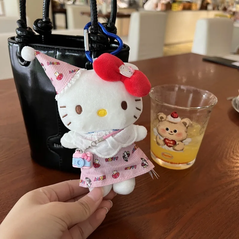 Sanrio Cartoon HelloKitty Plush Keychain Pendant Kawaii Daily Backpack Personalized Fashion Accessories Friends Holiday Gifts