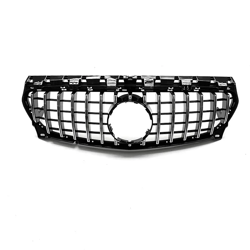 Glossy Black Radiator Grilles For 2013-2019 Mercedes Benz CLA W117GT Vertical Bar Hood Gloss Black Car Accessories Bumpers Guard