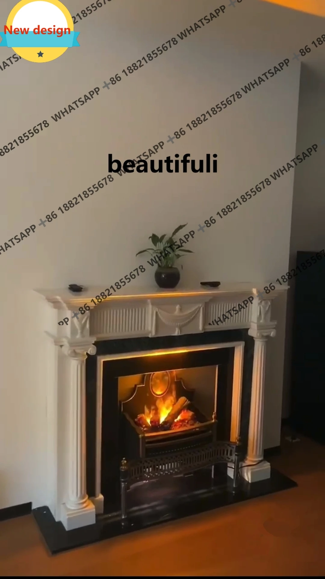 a95 European fireplace decoration cabinet electronic fireplace living room TV cabinet simulated flame heating
