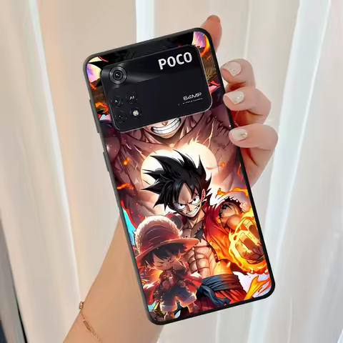 Phone Case for Poco M3 M4 Pro C51 C61 X5 F3 F7 M5s M7 X4 Pro X7 C71 X3 NFC C40 C50 C75 Soft Cover One Piece Luffy