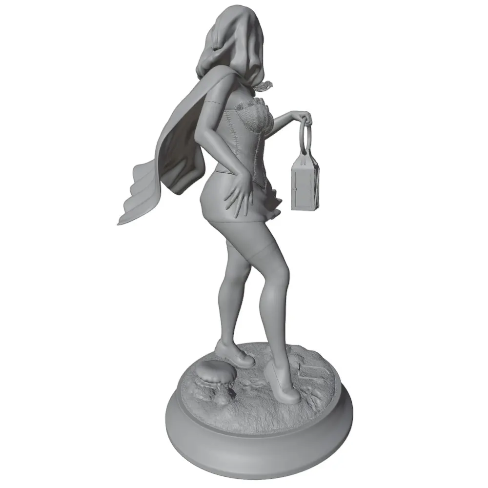 Kit de modelos de resina DIY en miniatura gris, impreso en 3D
