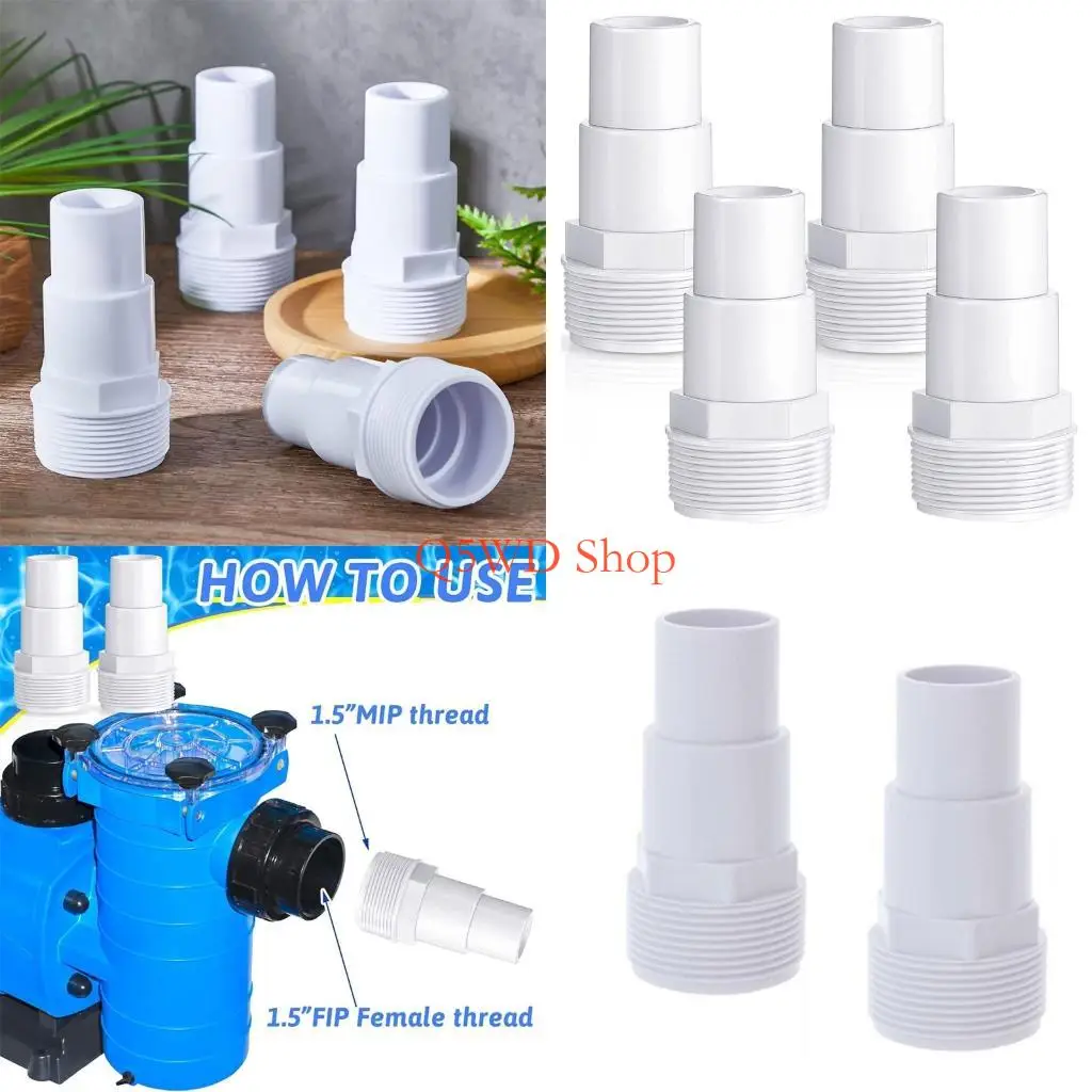 Q5WD High Efficiency Pool Filter Pipe Connector 32/38MM Standard Adapter for Anti Corrosion Plastic Swimming Pool Accessory