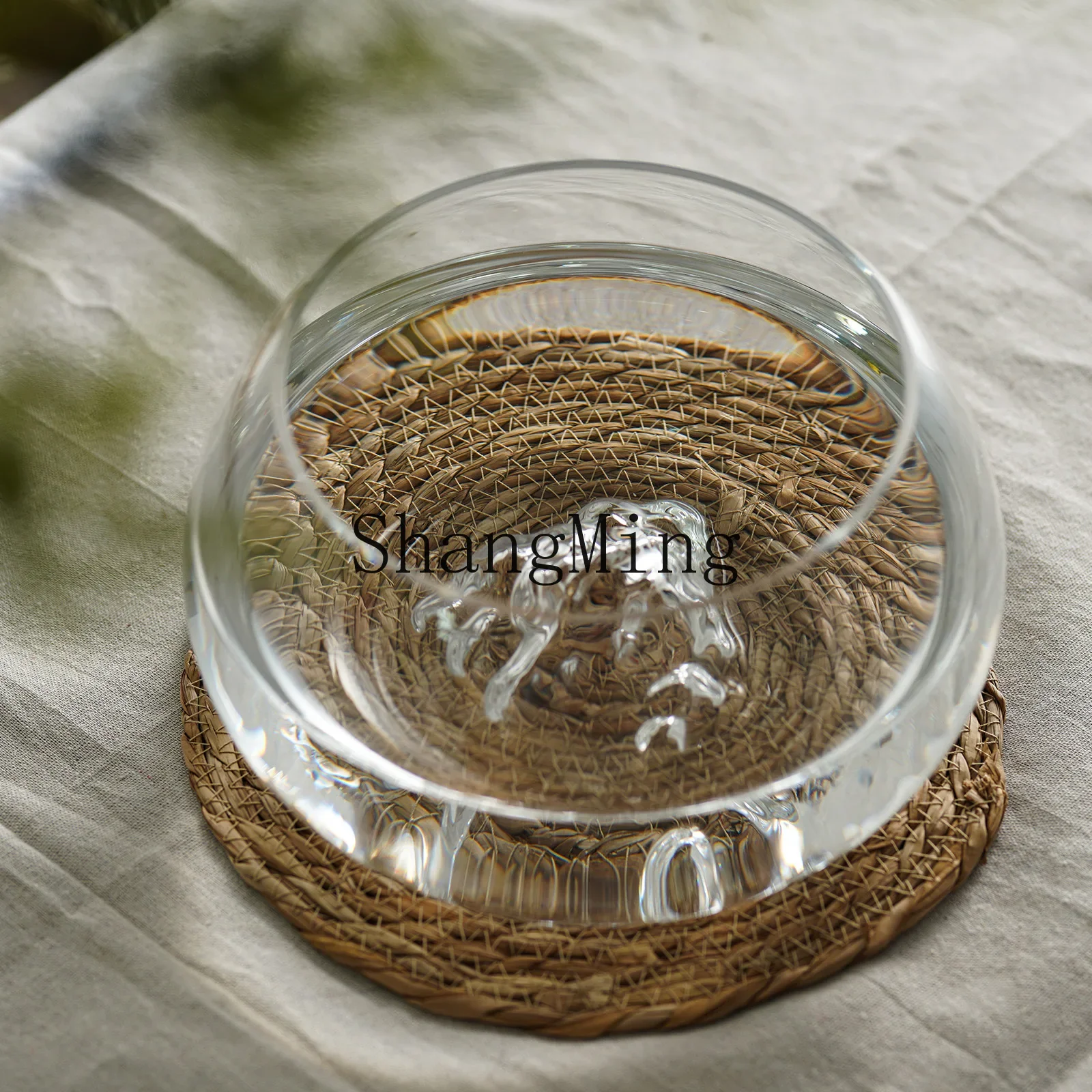 

CL Iceberg Fish Tank Desktop High Transparency Mini Small Living Room Home Office Thickening Creative Round Small Fish Tank