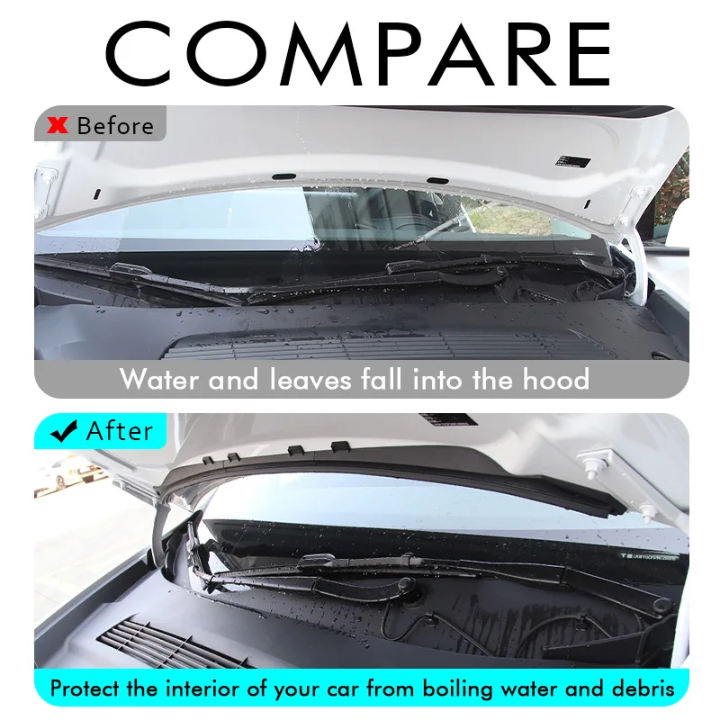 Car Front Chassis Cover Water Strip Air Inlet Protective Cover Modification Accessories For Tesla Model 3 Model Y 2021 2016-2022