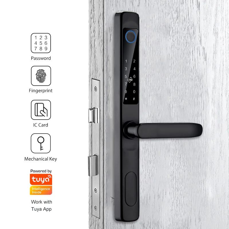 

Stainless Steel Waterproof fechadura eletronica digital Keyless Slim Electronic Smart Lock Support Tuya Smart home App