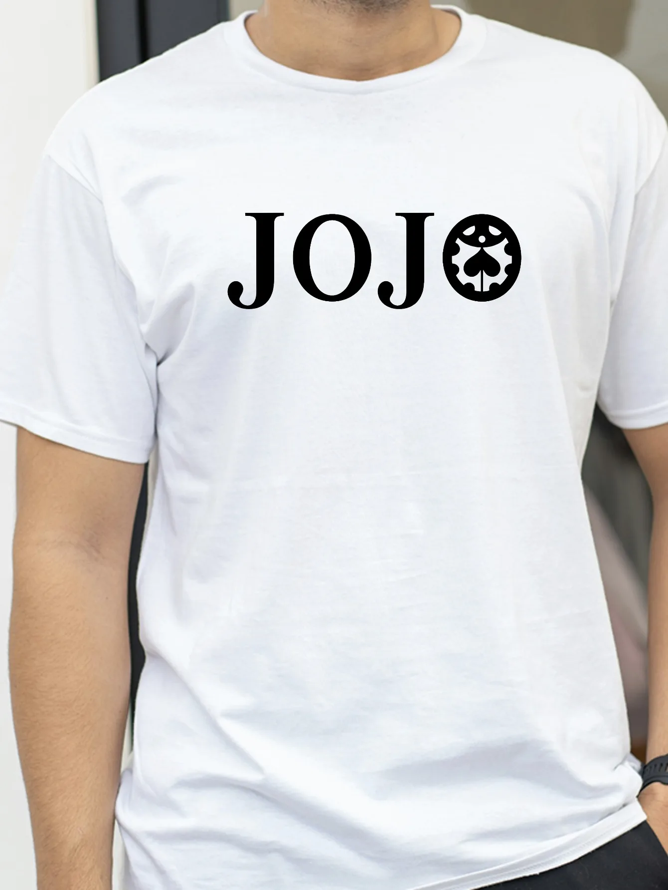 

Anime JoJos T Shirt JOJO Kuujou Jolyne T-shirts Streetwear Short Sleeve Manga Stone Ocean Tops Tees Men Girl