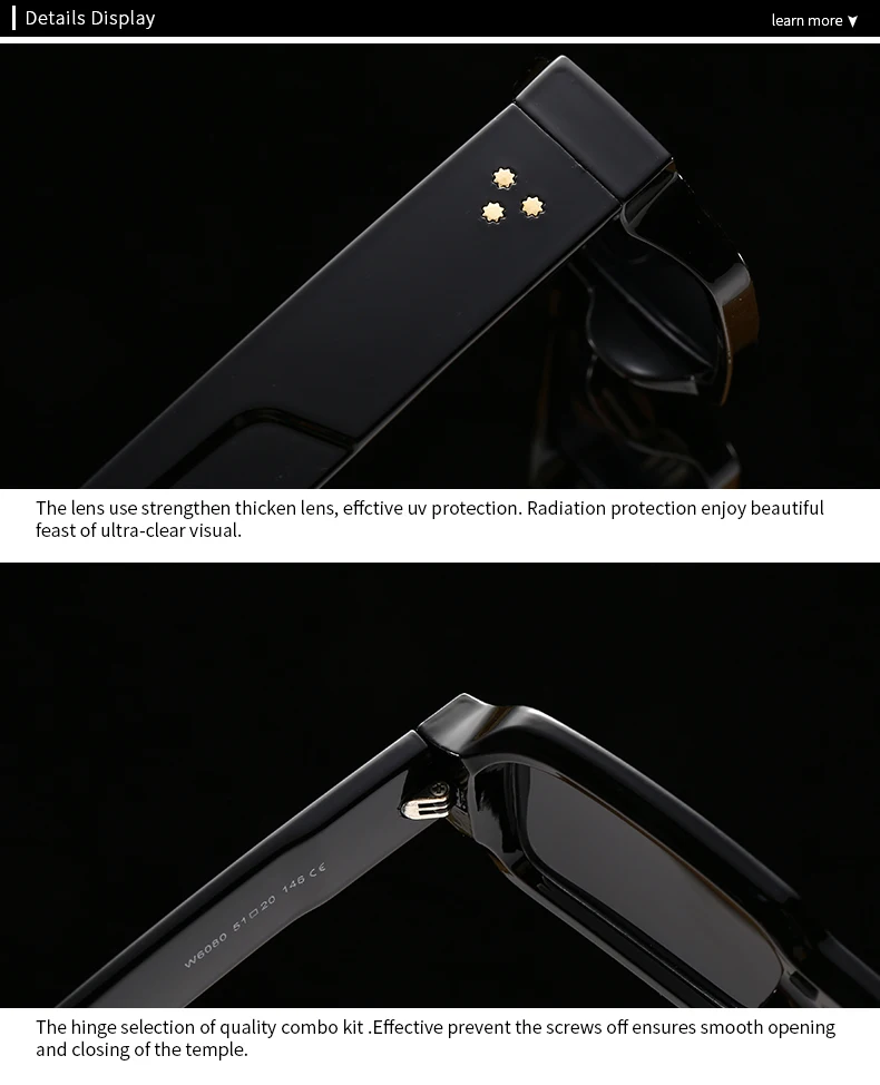 Foreign Trade Cross-Border Popular Sunglasses with Rice Nail Design, European and American Street Photography Ins Popular Square Model