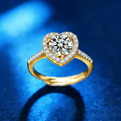 925 Sterling Silver 1CT Moissanite And Zircon Ring six claw for Women Wedding Jewelry Party Fashion Top Quality Ring