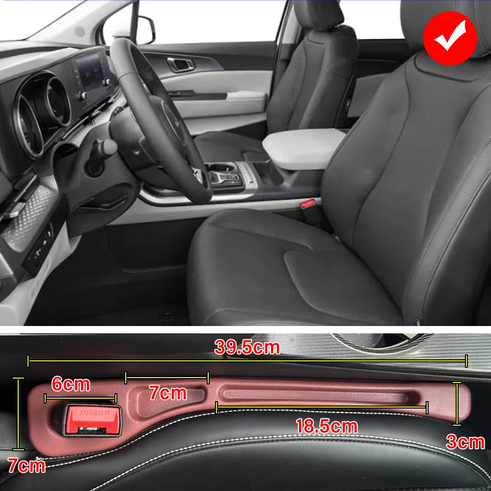 2PCS For 2003-2025 KIA Carnival vq yp yb Sedona gen3 gen4 Car Seat Gap Filler Strips Leak-proof Auto Seat Storage Accessories