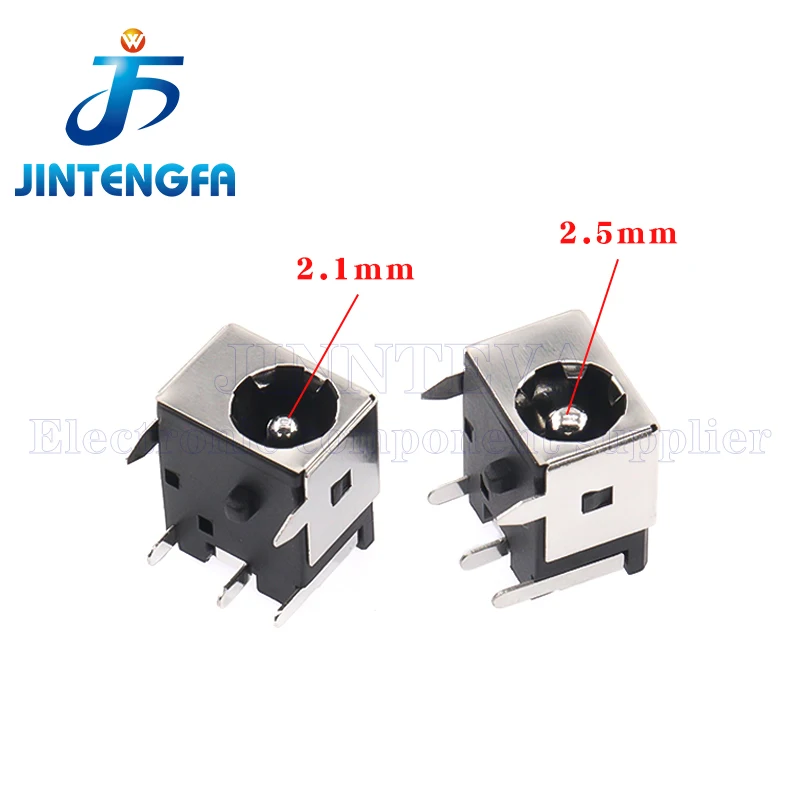 10PCS DC044 DC-044A 5.5×2.1mm 5.5×2.5mm DC Connectors Metal Plug Female Jack Laptops Square Power Socket 5.5*2.1mm 5.5*2.5mm
