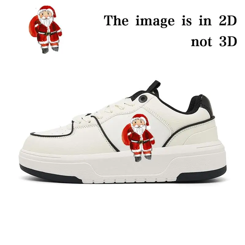 

Waterproof Slip-ResistantFestival casual shoes, Christmas pattern accent, easy to match daily