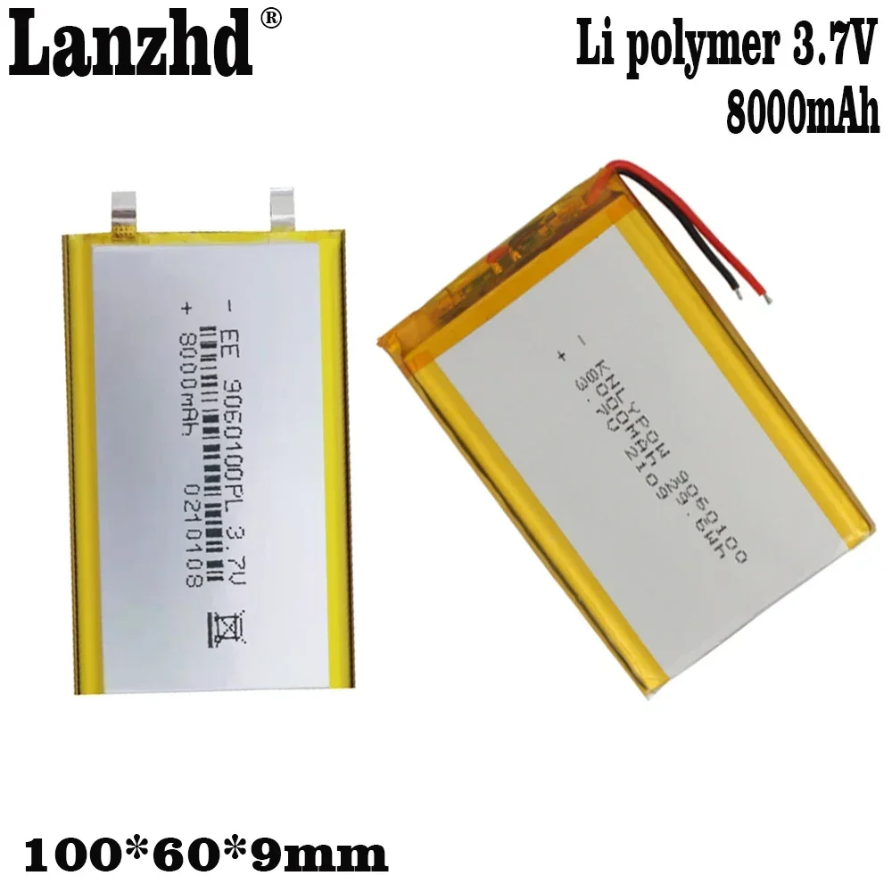 

3.7V Li Polymer 9060100 5000mAH Li ion Tablet pc battery For 7,8,9 inch tablet PC Polymer lithiumion Battery With protection