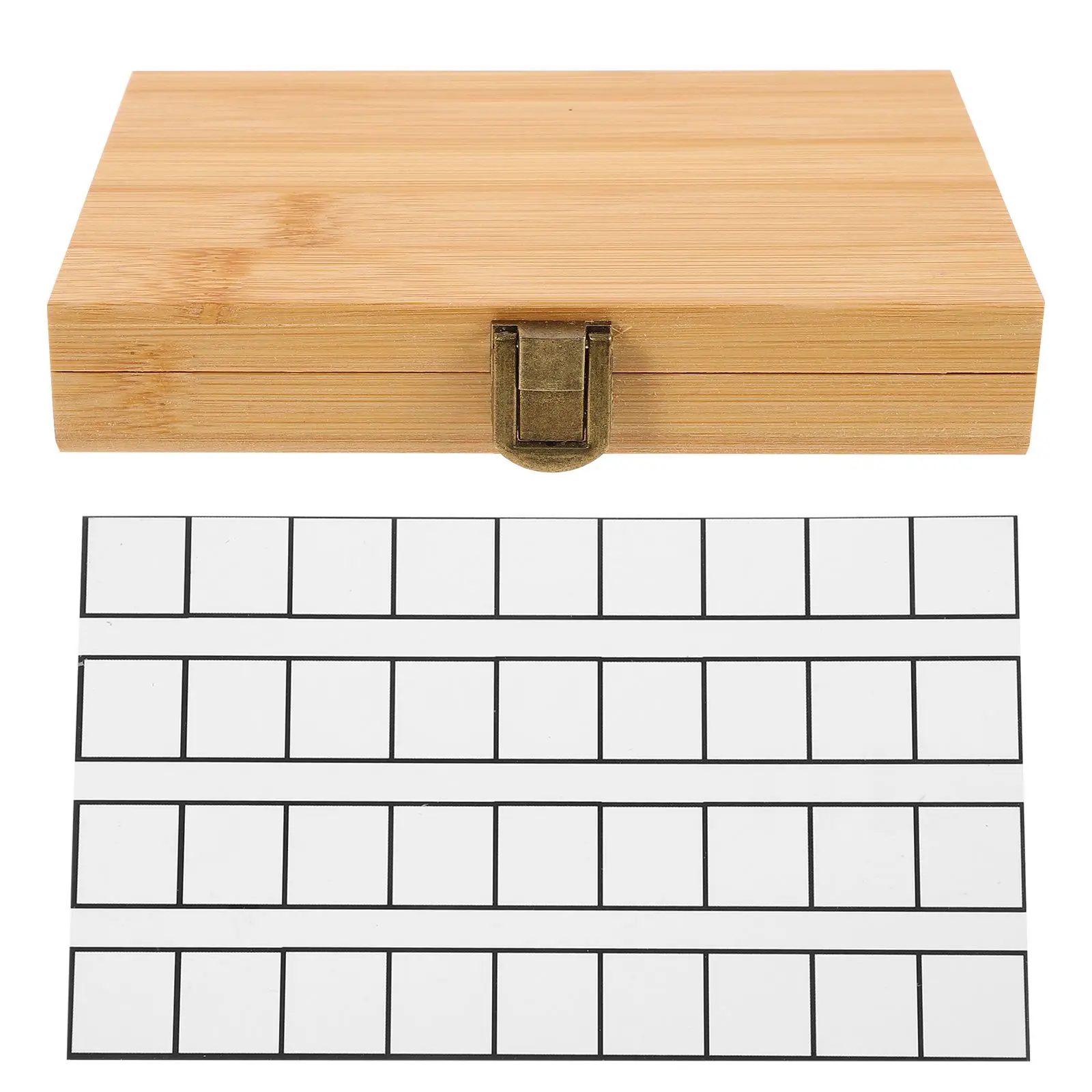 

36 Cells Watercolor Paint Box Durable Bamboo Wood Palette Portable Artists Storage Case Mixing Tray Solid Pigment Container