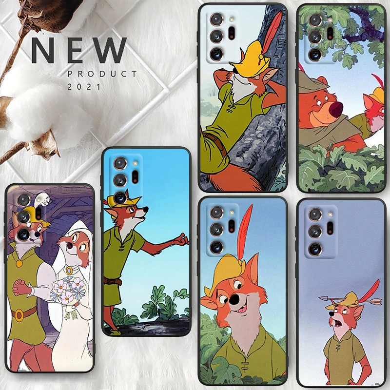 Disney Robin Hood For Samsung A55 A35 A25 A15 A14 A73 A53 A13 A05S A03S A02S A71 A52 A32 Black Soft Phone Case