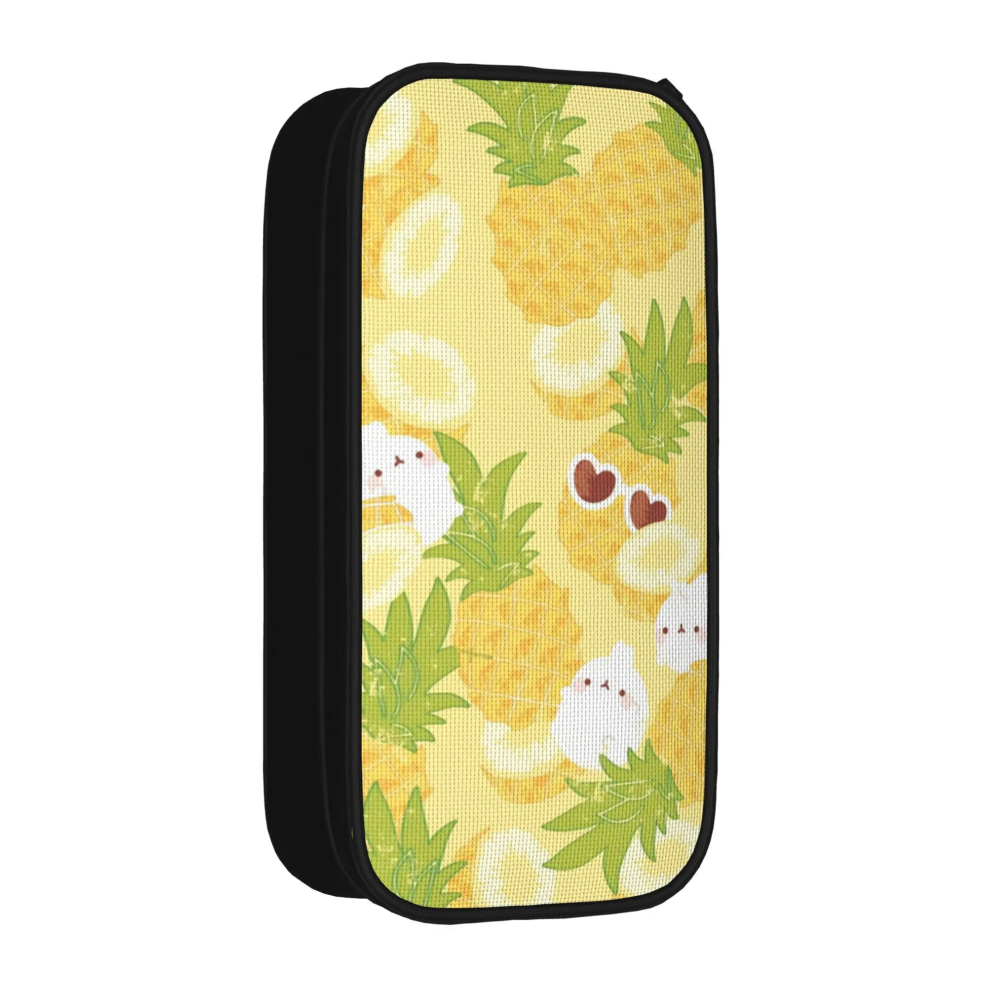 Cartoon M-Molangs Pencil Cases  Pen Bag Student Large Storage Students School Zipper Pencilcases
