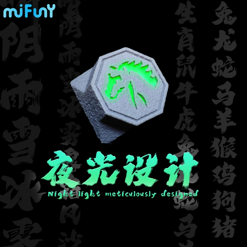 Imagem -05 - Mifuny-custom Zodiac Keycaps Grupo 3d Perfil Anime Keycap Resina Translucency Point Key Caps Acessórios Teclado Mecânico Presente